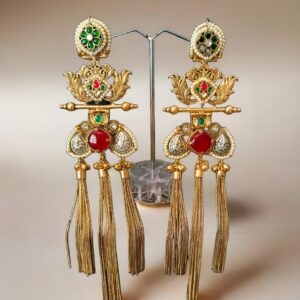 Royal Heritage Long Tassel Jhumka Earrings