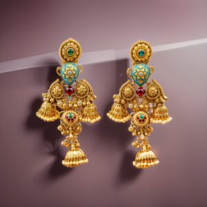 Royal Heritage Gold-Plated Jhumka Earrings